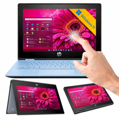 Laptop HP 11 X360 2w1 8/128GB SSD Win11 DOTYK 6 godzin PRACY NA BATERII