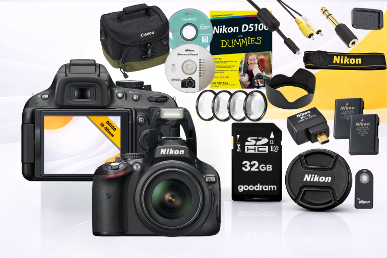 Nikon D5100 18-55 VR WiFi 32GB 2 Baterie Bogaty Zestaw 6621 Zdjęć (4)