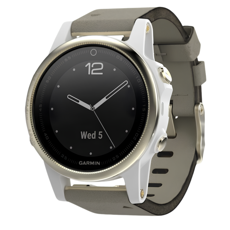 Garmin Fenix 5S Sapphire Champagne Szafir Zamsz GPS WiFi 42mm (2)