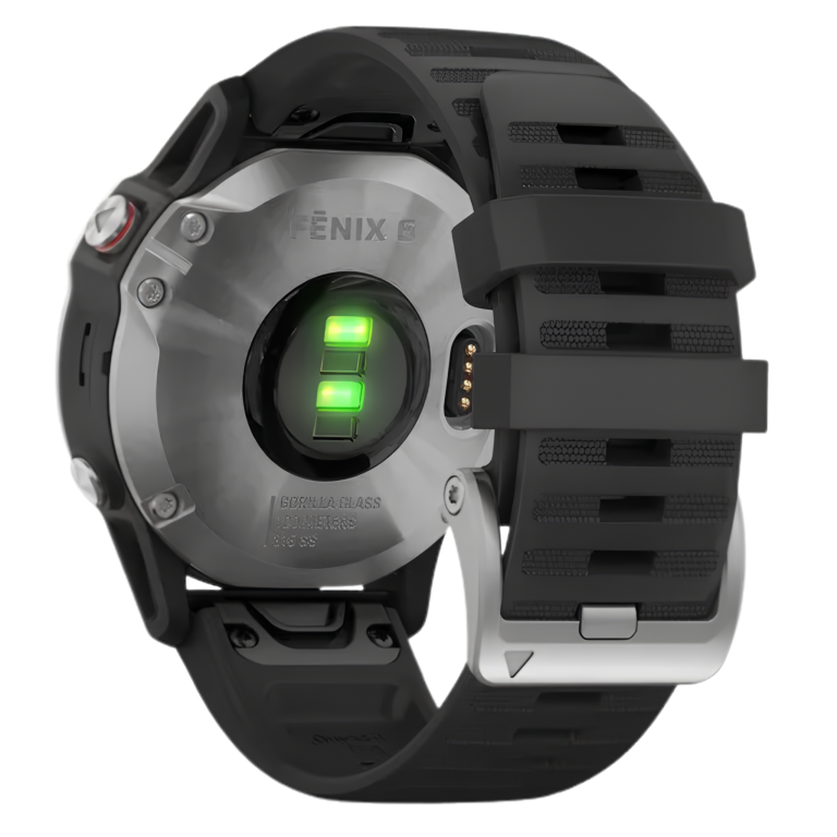 Smartwatch Garmin Fenix 6 Srebrny Czarny Pasek GPS Garmin Pay 47mm 10ATM (10)